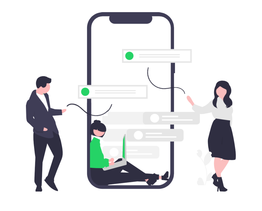 Young job seeker checking WhatsApp for job alerts